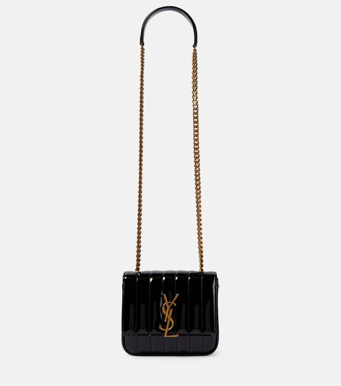 

Vicky Vernis Маленькая сумка через плечо из лакированной кожи Saint Laurent, черный