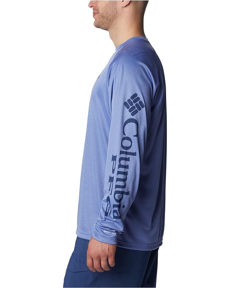 Рубашка Columbia Terminal Tackle Heather Long Sleeve Shirt, цвет Violet Sea Heather/Carbon Logo