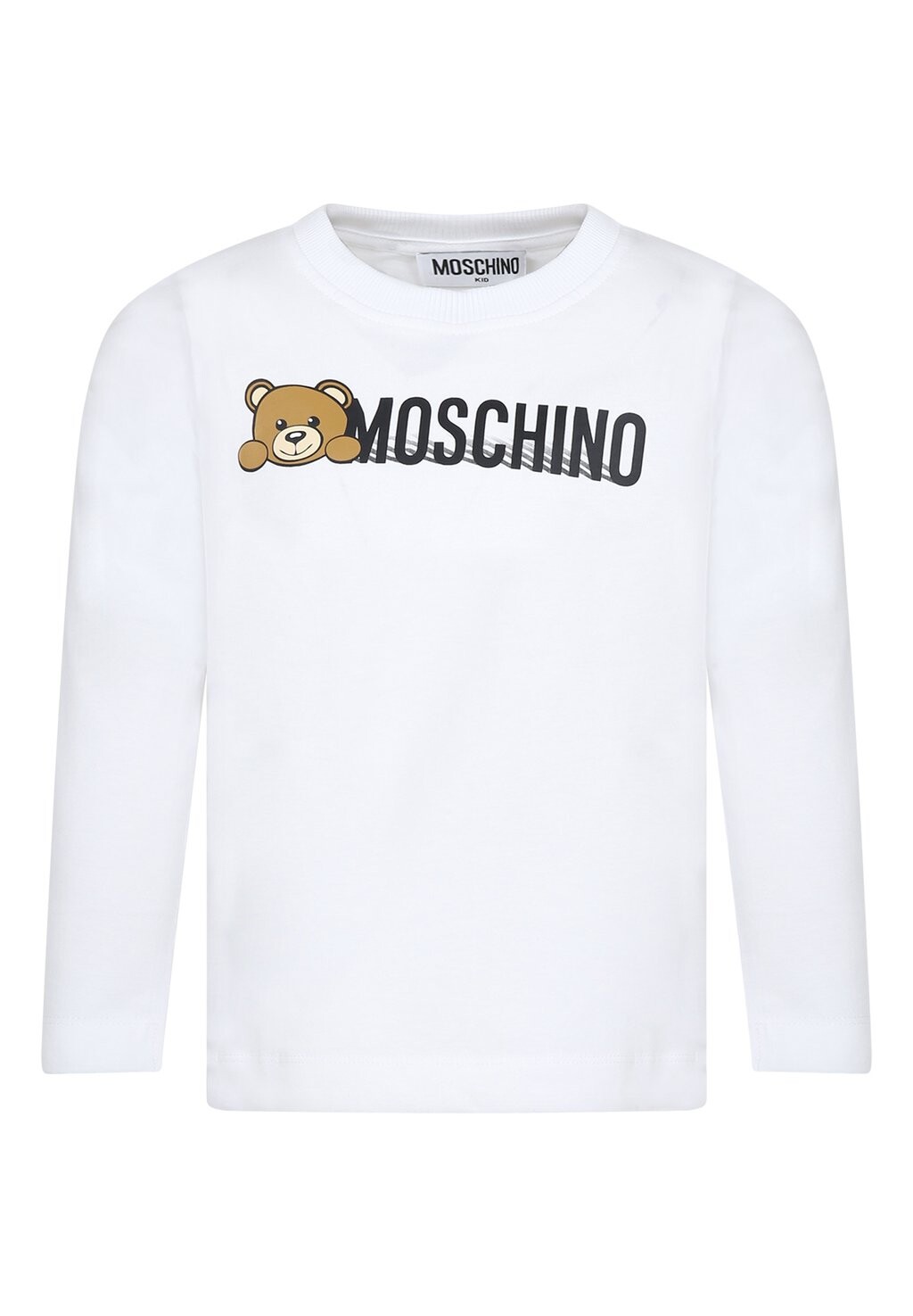 

Футболка с длинными рукавами Con Logo MOSCHINO, белый