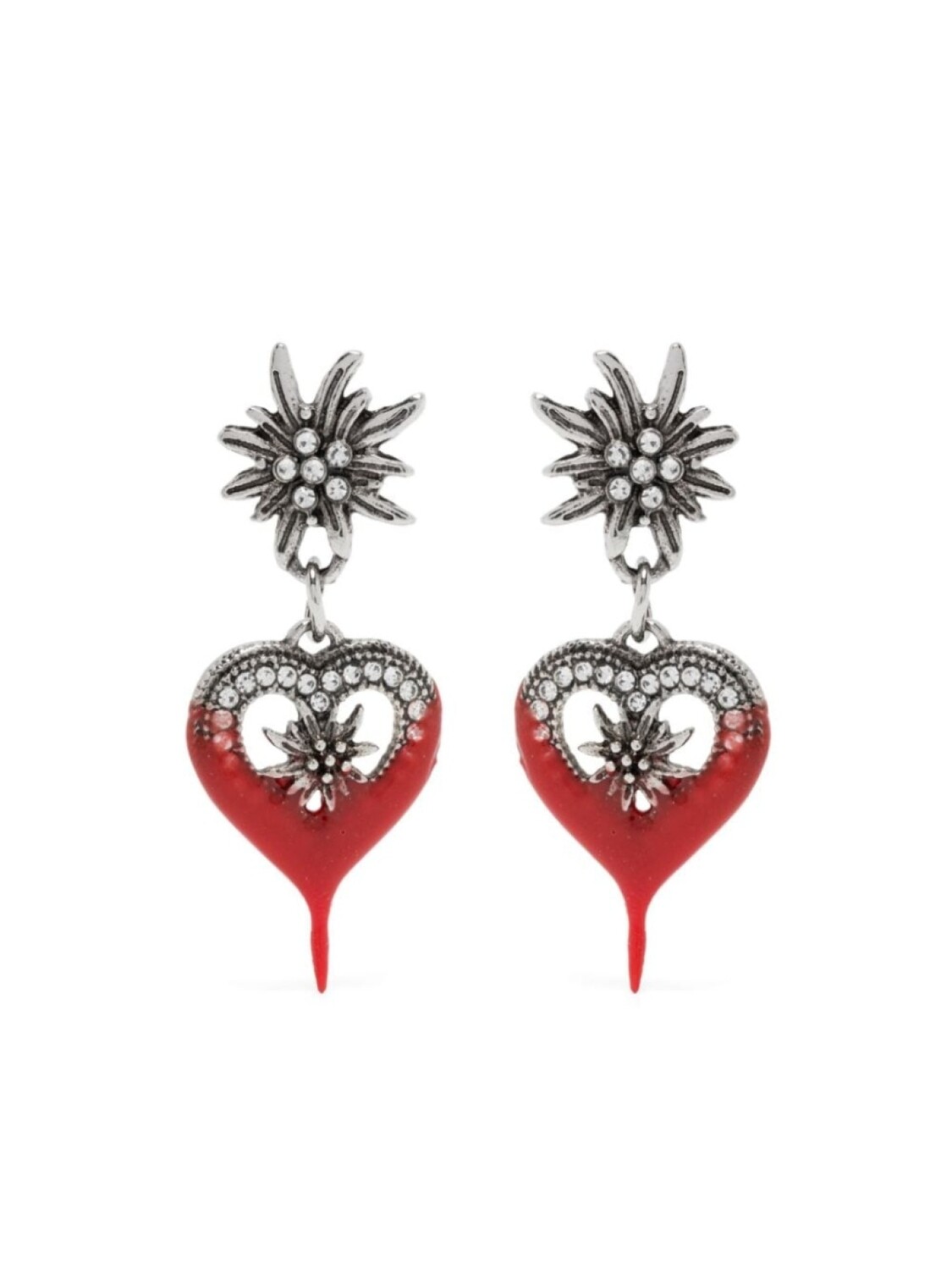 

Серьги Dipped Flower Heart Ottolinger, красный