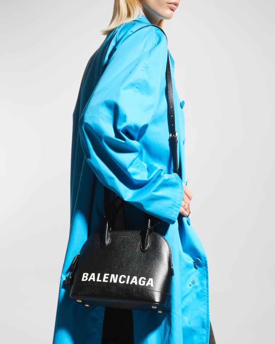 

Маленькая сумка Ville из телячьей кожи с ручкой сверху и логотипом Balenciaga