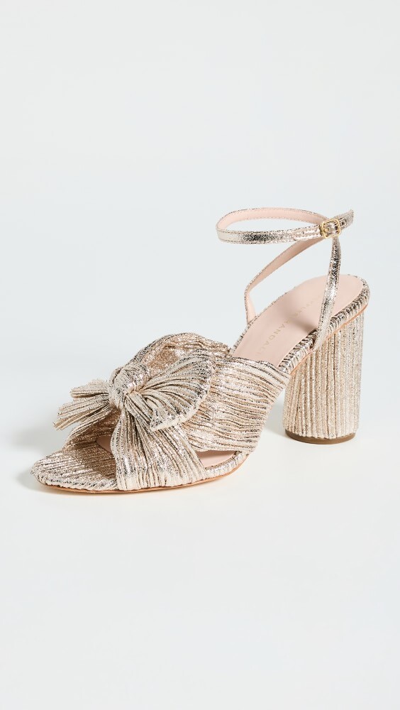 

Сандалии Loeffler Randall Camellia Pleated Knot Heeled with Ankle Strap