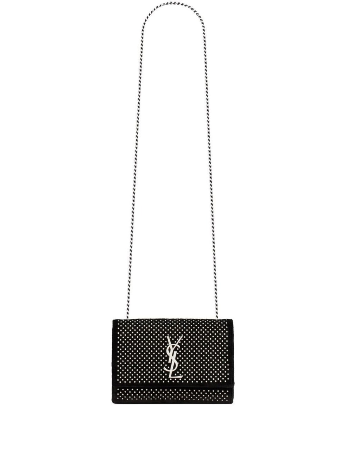 

Saint Laurent маленькая сумка Kate со стразами, черный
