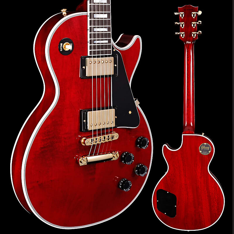 

Электрогитара Gibson Les Paul Custom, Red Wine Gloss, Gold Hardware 10lbs 5oz