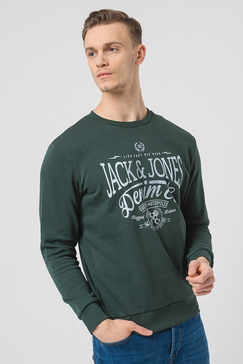 

Толстовка Eric с овальным вырезом и логотипом Jack & Jones, зеленый