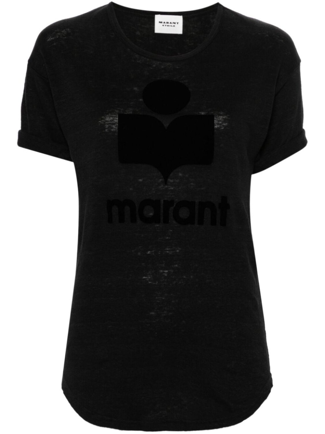

Marant Étoile футболка Koldi с тисненым логотипом, черный