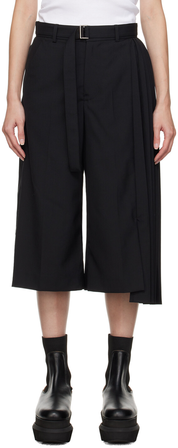 

sacai Черные костюмные шорты