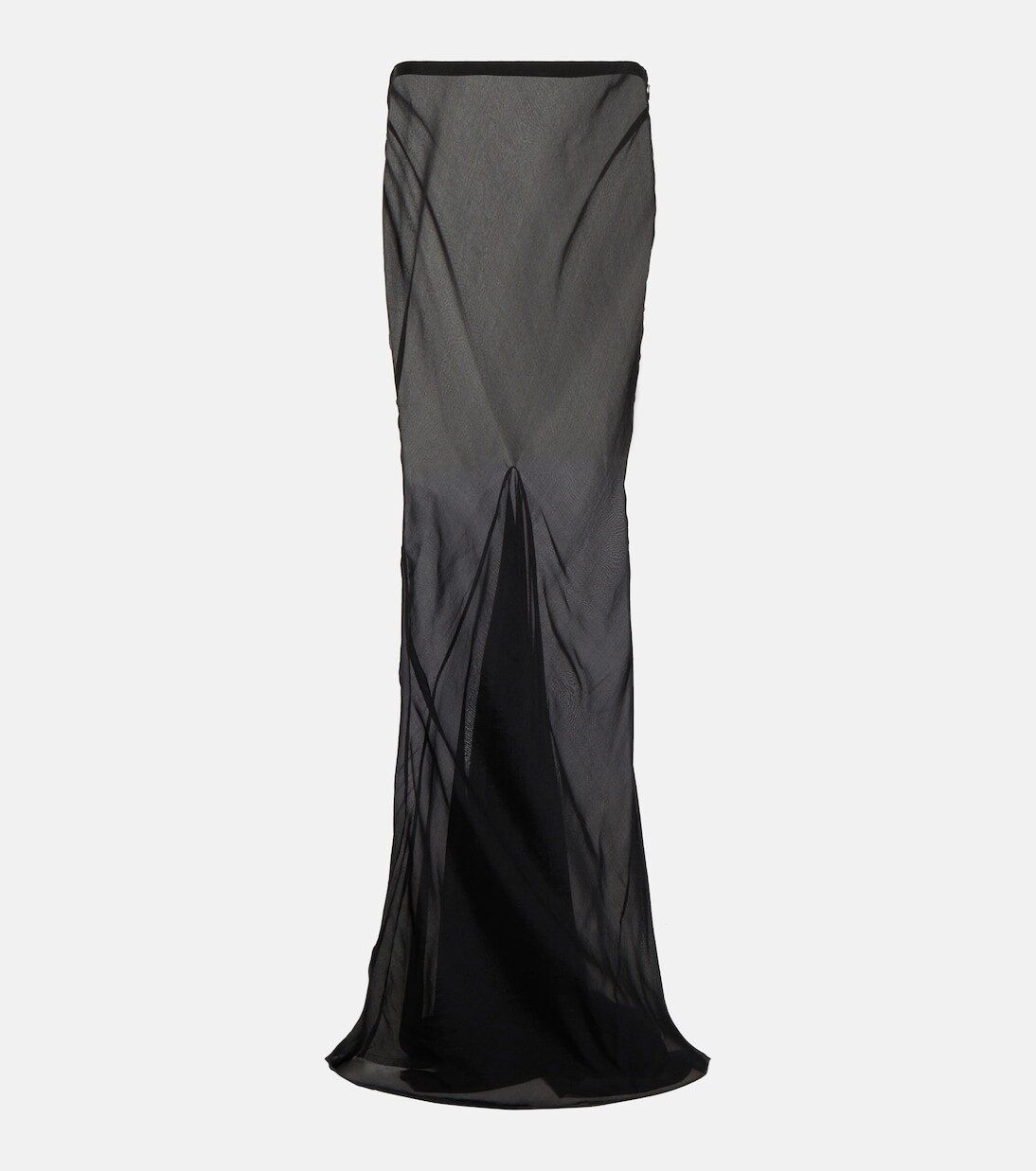 

Шелковая юбка макси Ann Demeulemeester, черный
