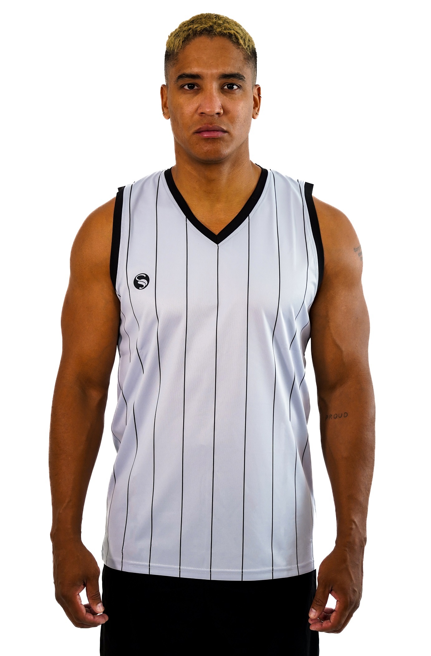 Рубашка Stark Soul Sport Shirt Pinstripes Ärmeloses Tank Top, серый