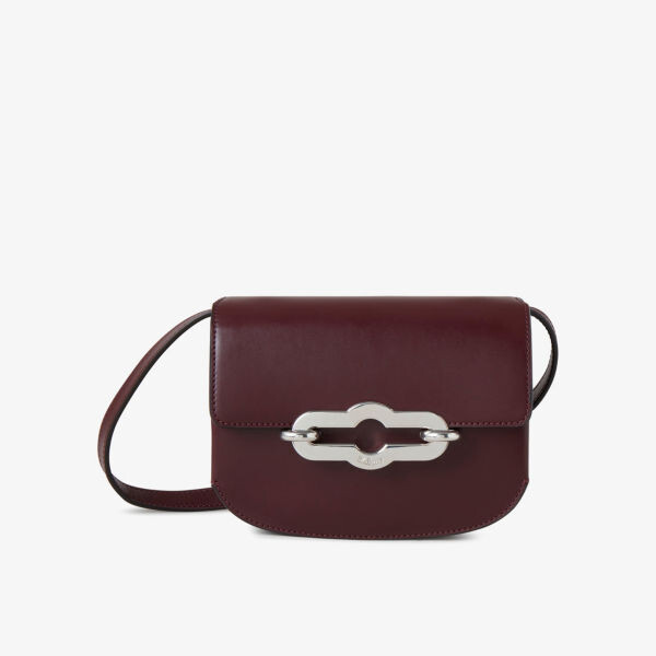 

Маленькая кожаная сумка через плечо Pimlico Mulberry, цвет black cherry