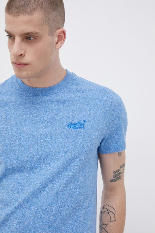 

Хлопковая футболка Superdry, синий