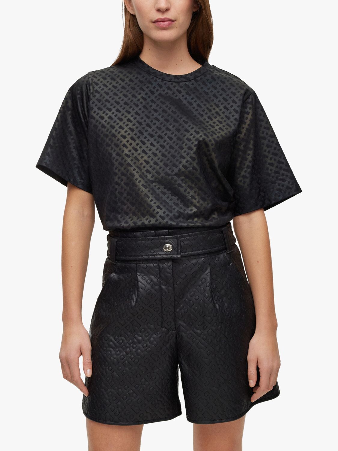 

Топ HUGO BOSS Ekri Monogram, черный