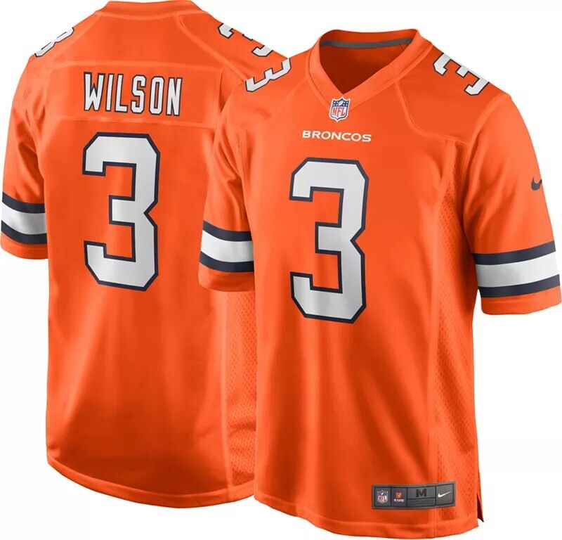 

Мужская футболка Nike Denver Broncos Russell Wilson №3, вторая альтернативная игра