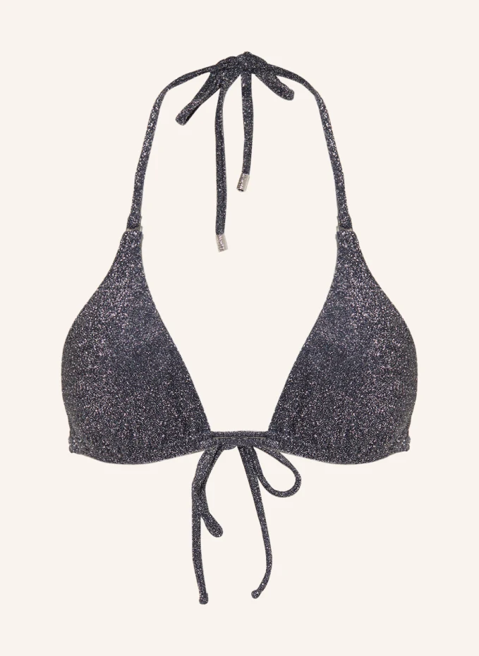 

Треугольный топ бикини sea glitter из блестящей пряжи Beachlife, синий