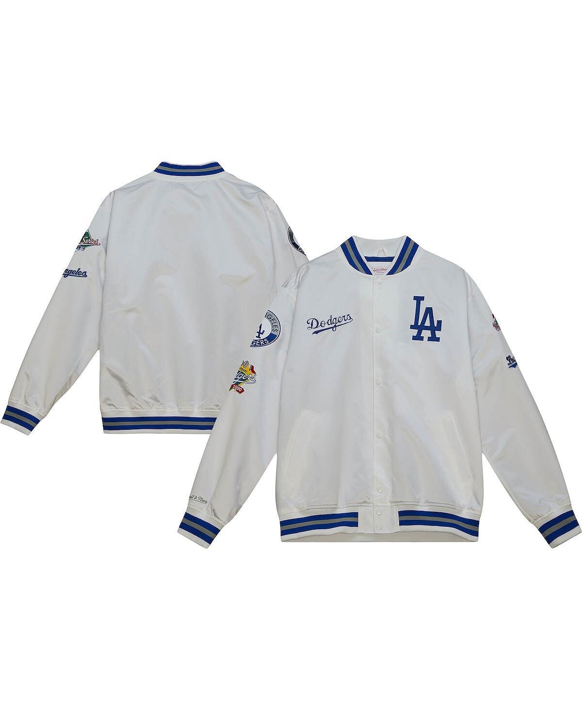 

Мужская белая атласная университетская куртка с застежкой Los Angeles Dodgers City Collection Mitchell & Ness, Белый