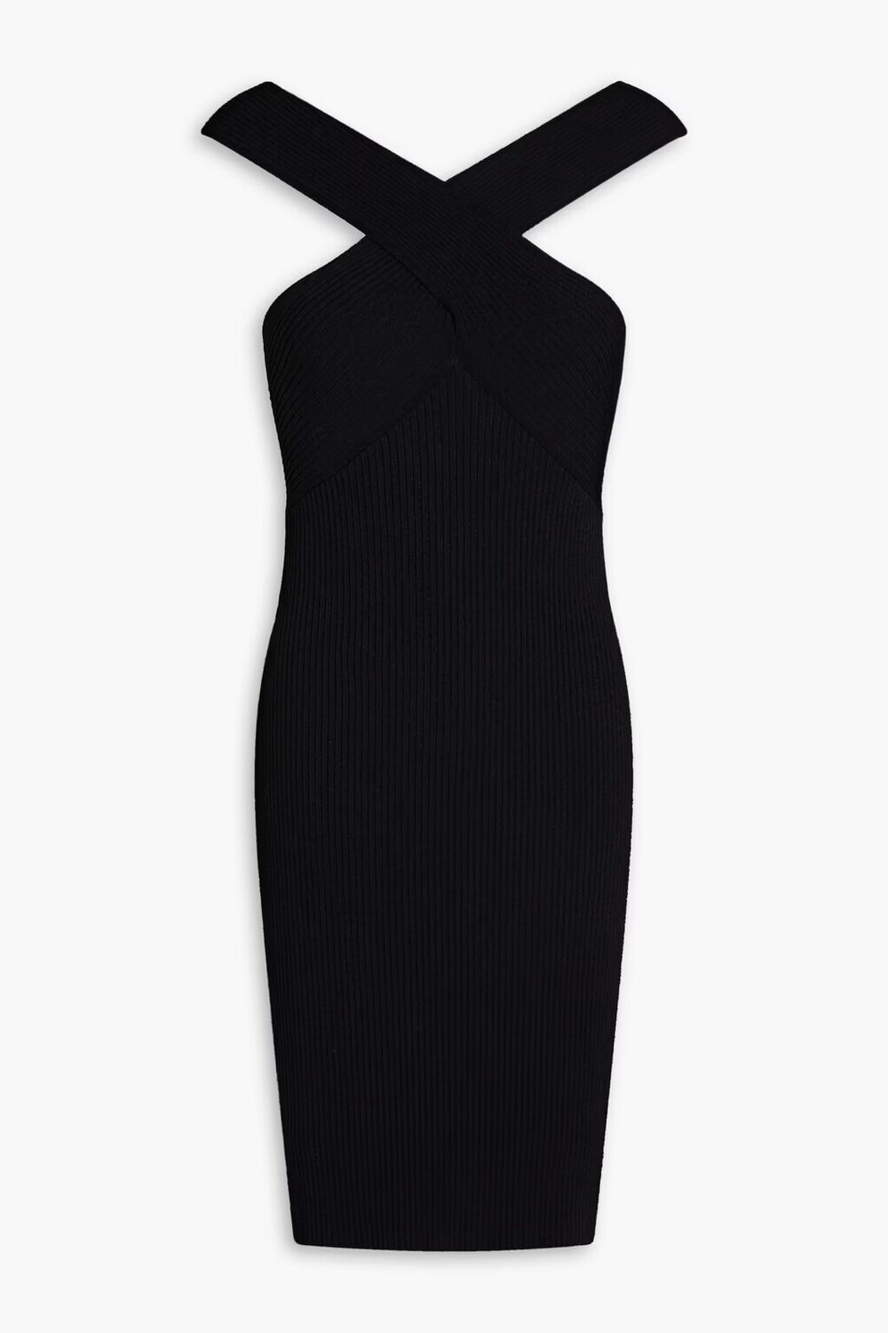 

Мини-платье ребристой вязки Autumn Cashmere, черный