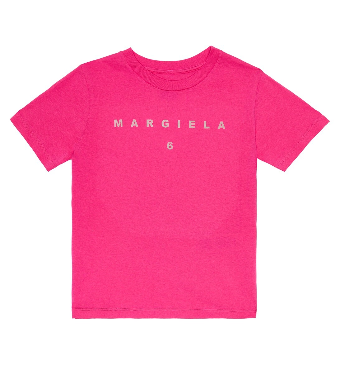 

Футболка из хлопкового джерси с логотипом MM6 Maison Margiela, розовый
