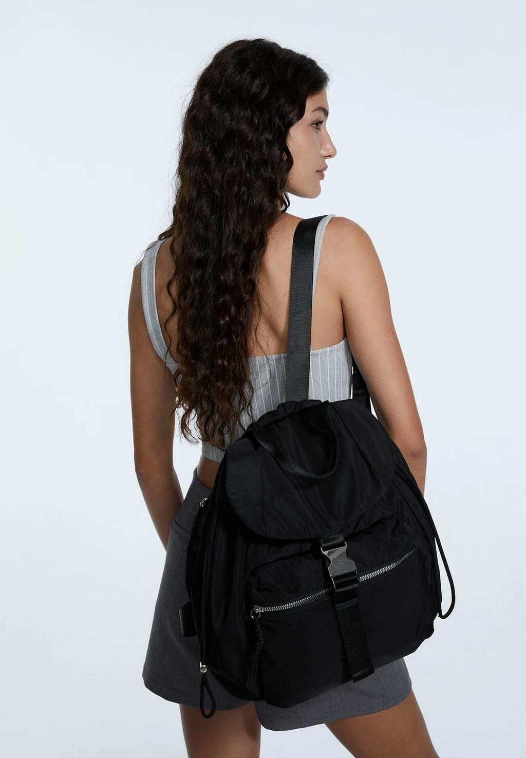 

Рюкзак Stradivarius, черный