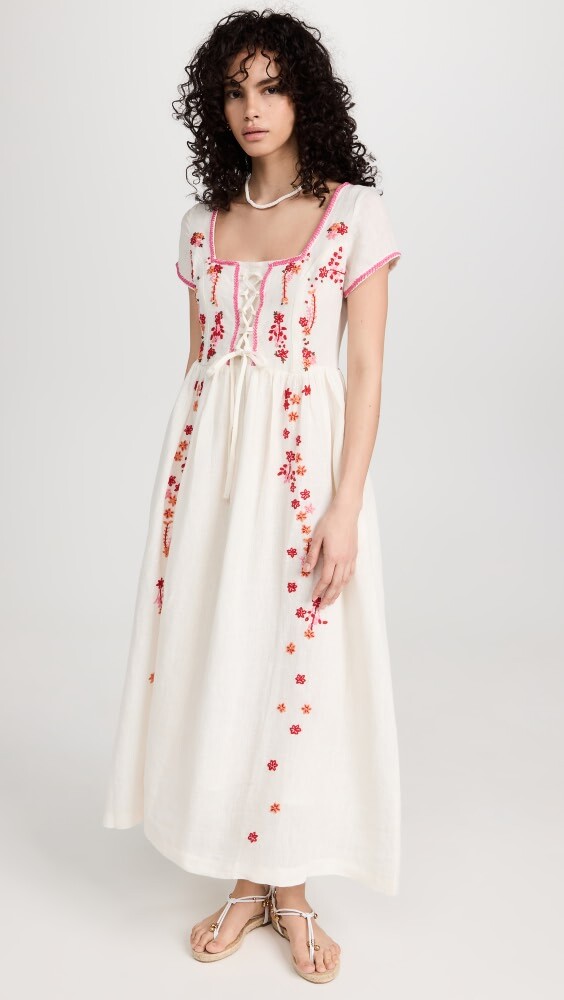 

Платье миди Tach Clothing Raffaella Floral, слоновая кость
