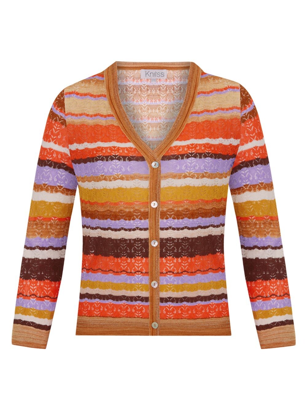 

Полосатый кардиган Каролина Knitss, Коричневый