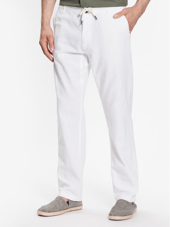 Тканевые брюки стандартного кроя Indicode, белый