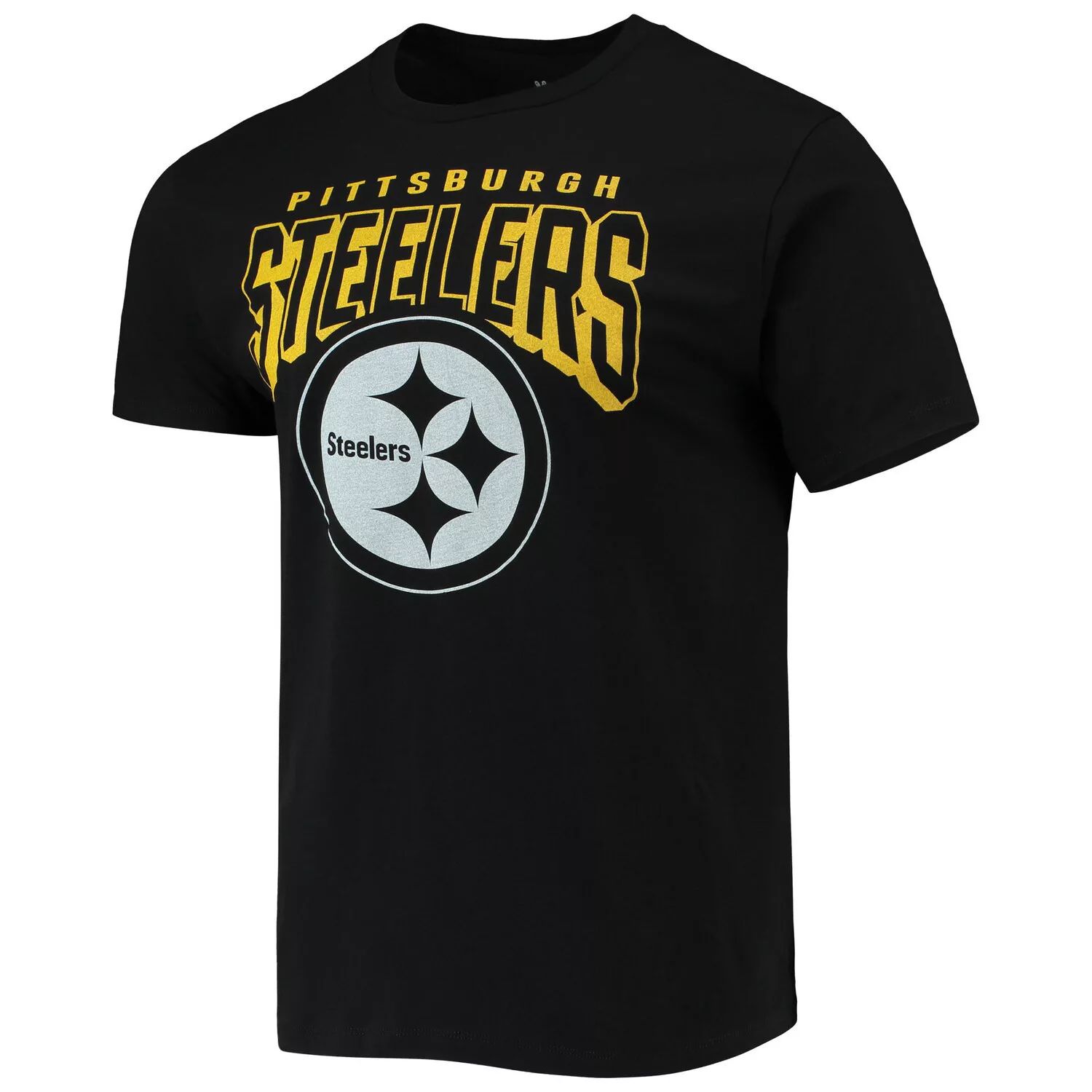 Мужская черная футболка с ярким логотипом Pittsburgh Steelers Junk Food