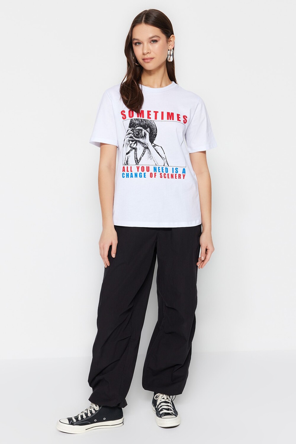 

Футболка TRENDYOLMİLLA, белый