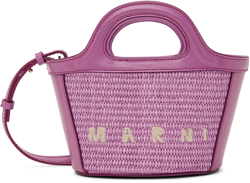 

Детская микросумка-тоут Tropicalia Marni, цвет Purple