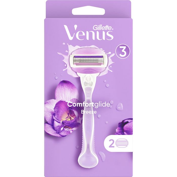 Набор косметики Venus Maquinilla Confortglide Breeze + 2 Recambios Gillette, Set 3 productos gillette бритва venus extra smooth 1 бритва 2 кассеты