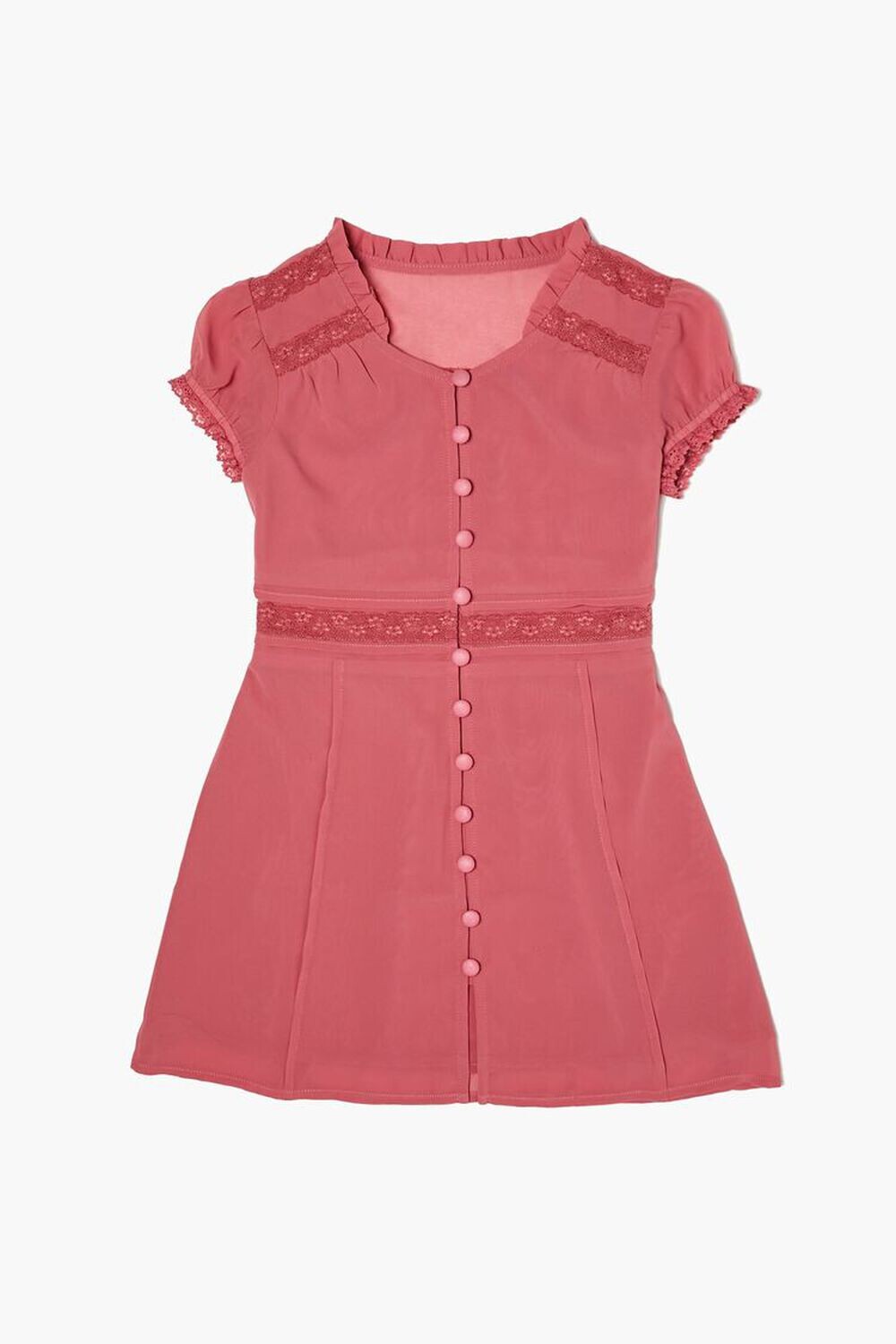 

Платье на пуговицах для девочек Forever 21, розовый
