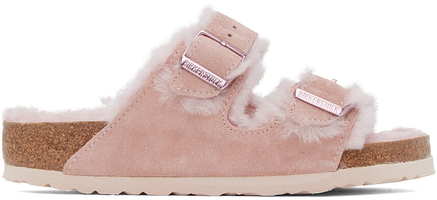 

Розовые сандалии из овчины Birkenstock Regular Arizona