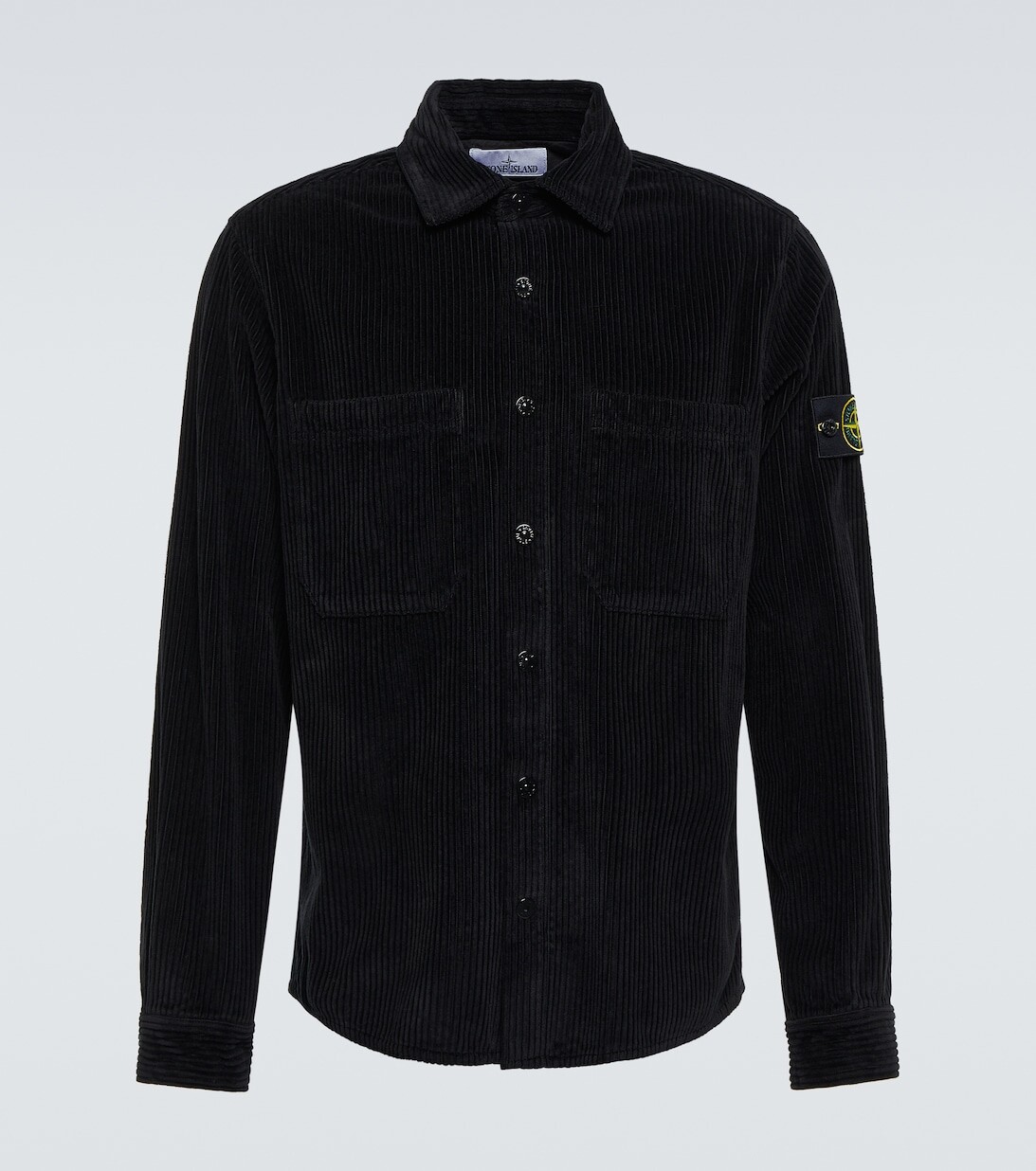 

Хлопковая верхняя рубашка Stone Island, черный