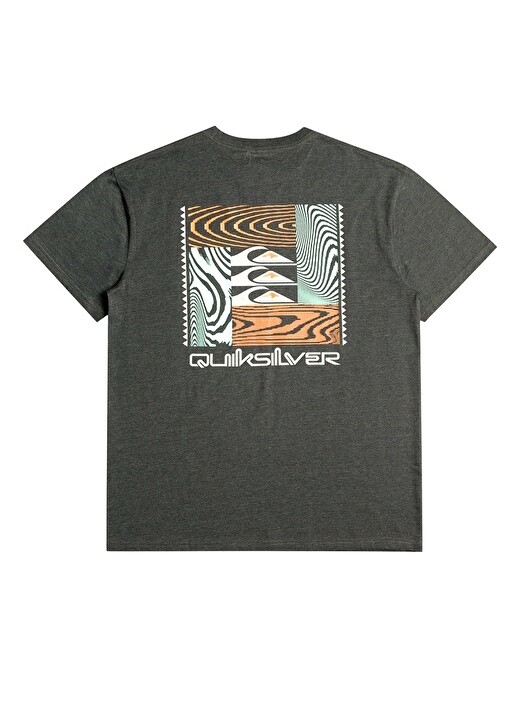 

Черная мужская футболка с круглым вырезом Quiksilver, Черный