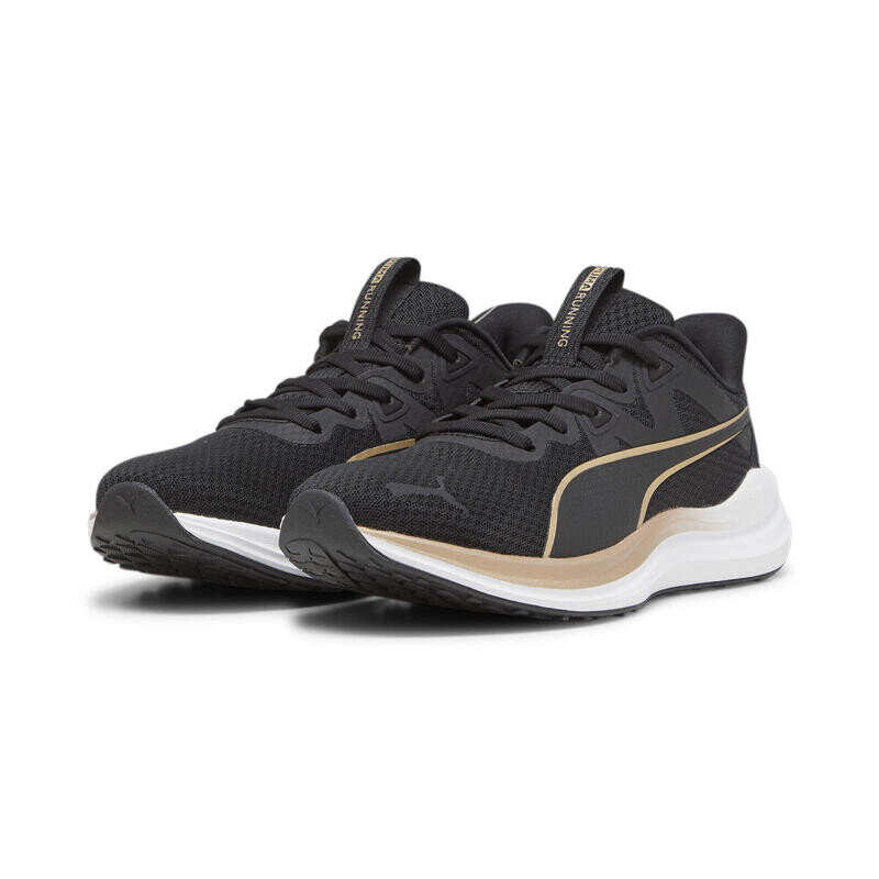 

Кроссовки Reflect Life Molten Metal женские PUMA Black Team Gold Beige
