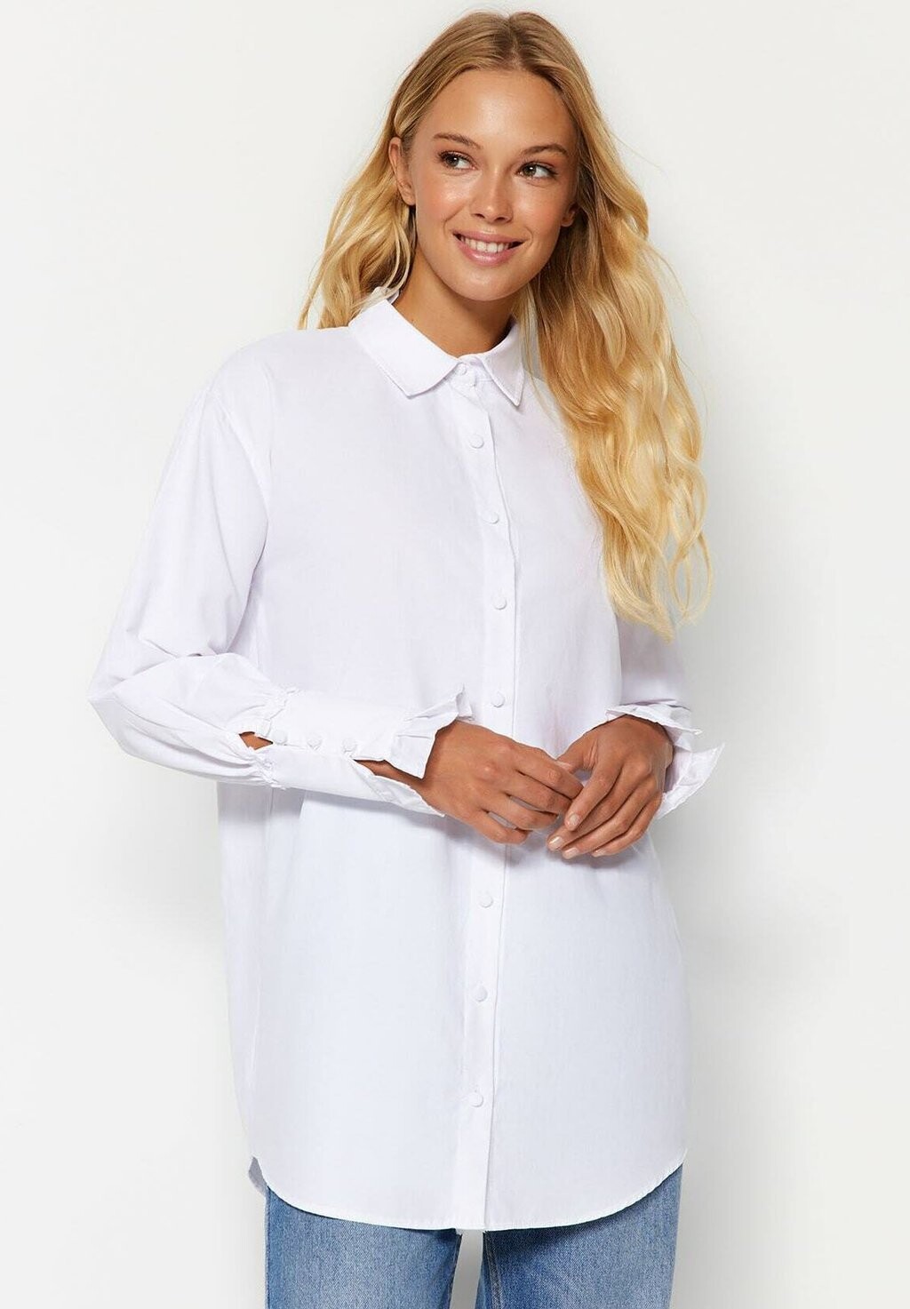 

Блузка-рубашка MODEST Trendyol Modest, цвет white