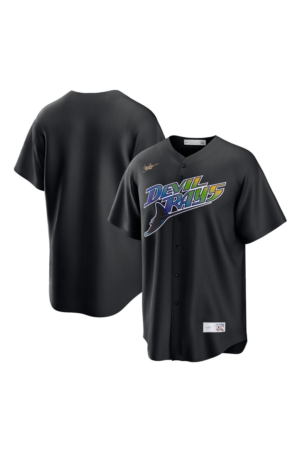 

Официальная копия Джерси Tampa Bay Rays Cooperstown Nike, черный