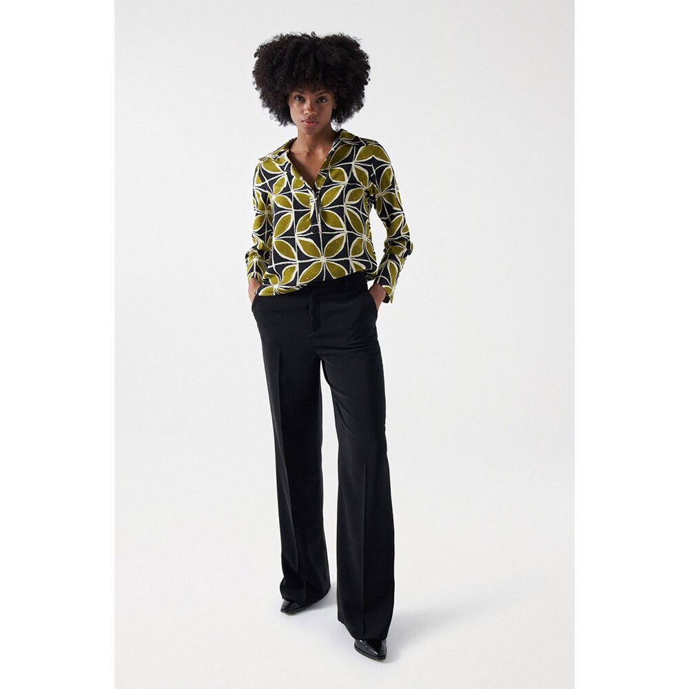 

Блуза Salsa Jeans Retro Geometric Print Long, желтый