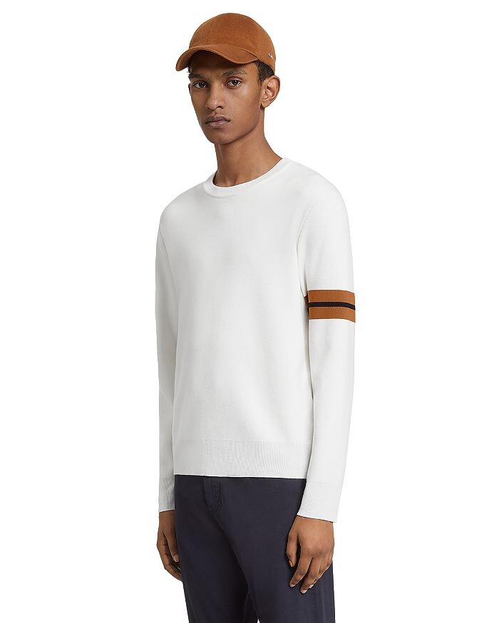 

Белый свитер с круглым вырезом из шерсти High Performance Zegna