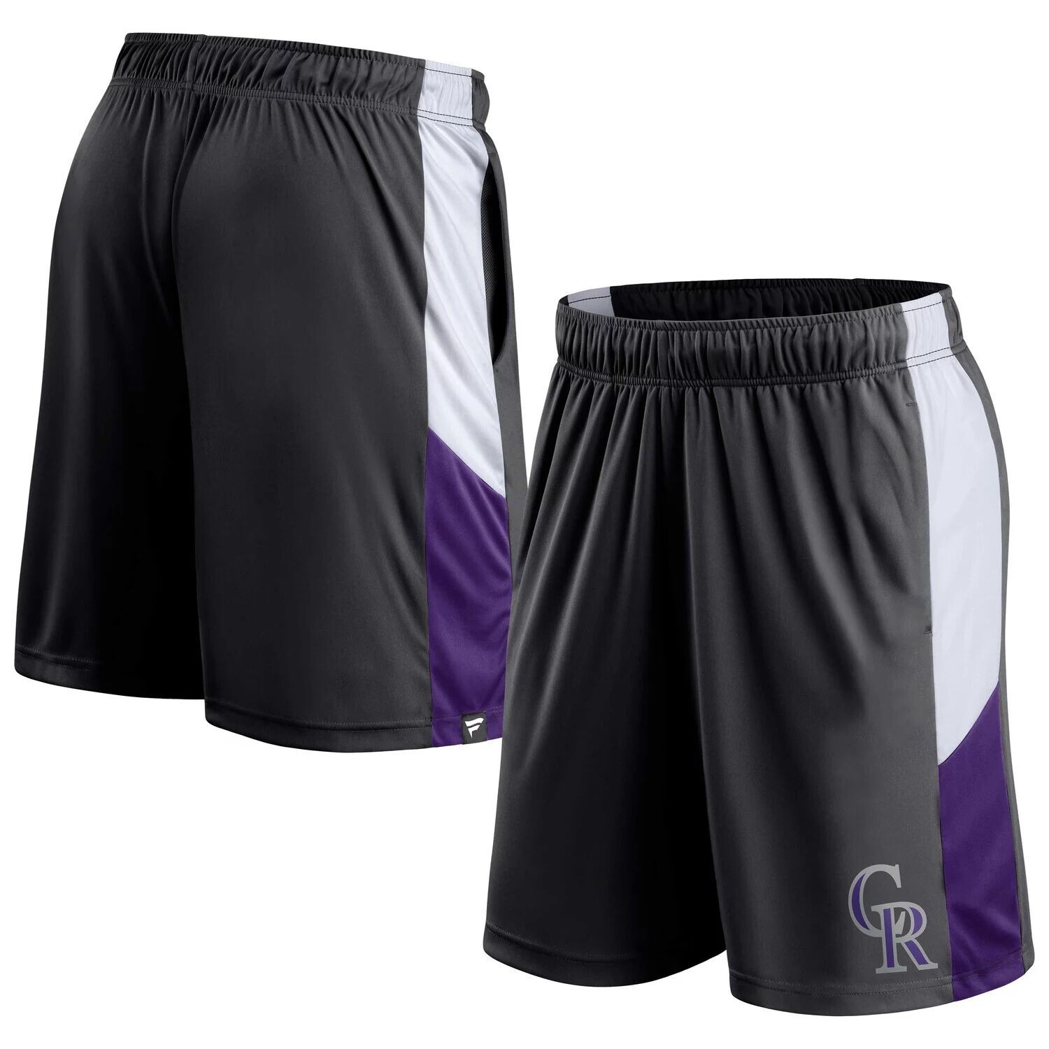 

Мужские фирменные черные шорты с цветными блоками Colorado Rockies Champion Rush Fanatics