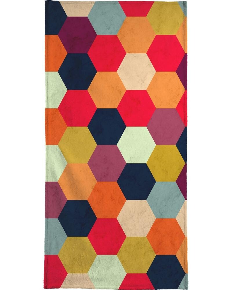 

Полотенце для ванной Juniqe Colorful Beehive Pattern, красочный