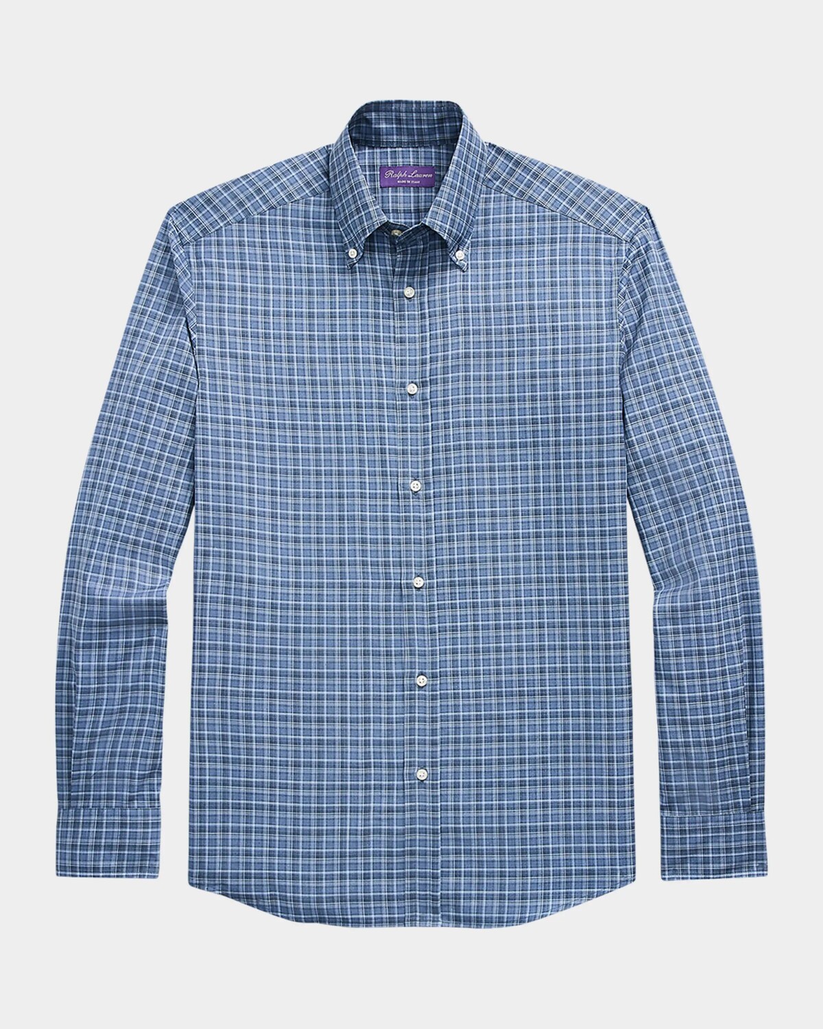 

Мужская фланелевая рубашка в клетку Ralph Lauren Purple Label, синий