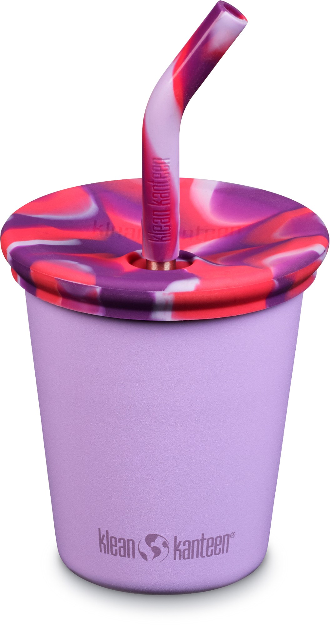 Детская чашка с соломенной крышкой - 10 эт. унция Klean Kanteen, фиолетовый