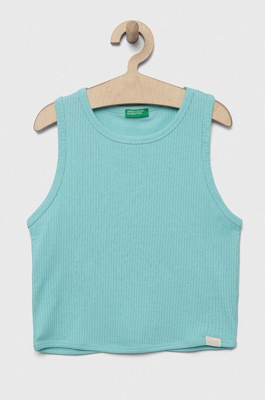 

Детский хлопковый топ United Colors of Benetton, бирюзовый
