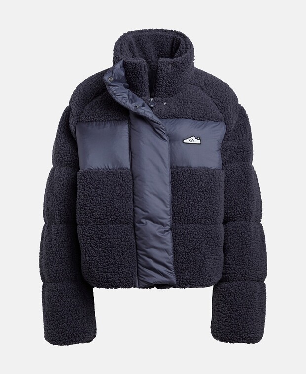 

Куртка из искусственного меха adidas Originals, темно-синий