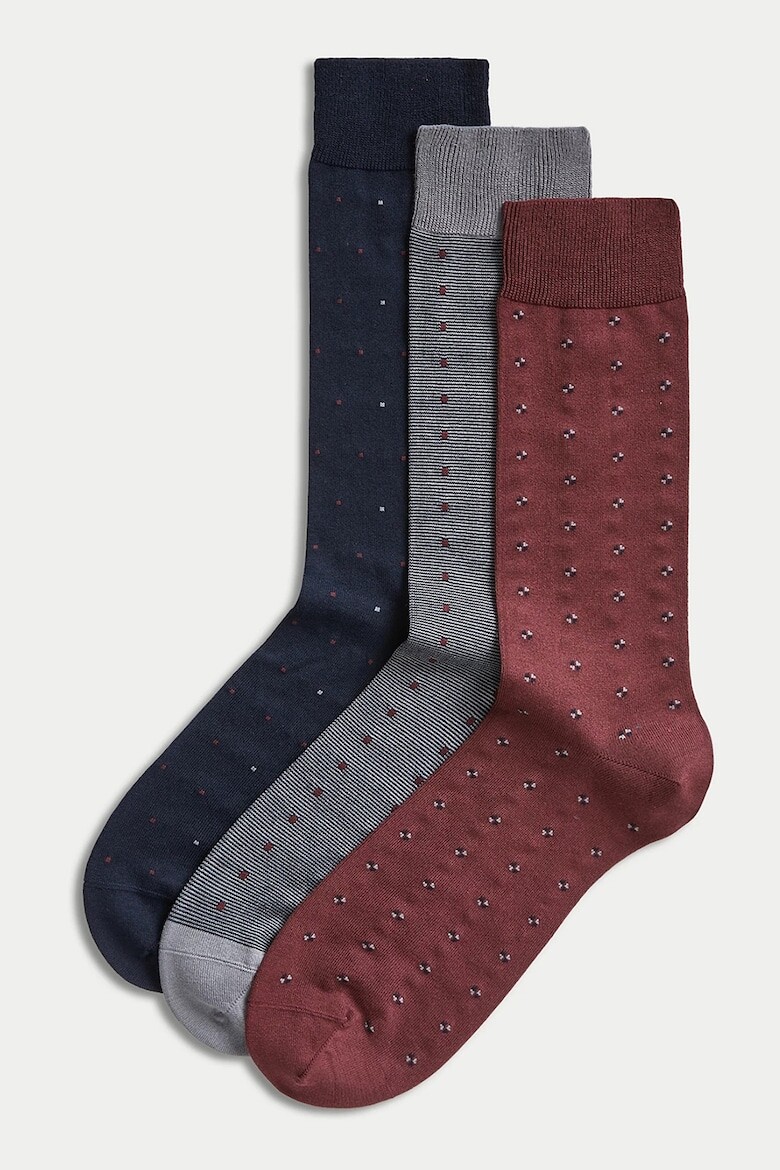 

Носки длинные с рисунком - 3 пары Marks & Spencer, черный