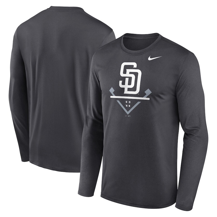 

Футболка с длинным рукавом Nike San Diego Padres, антрацит