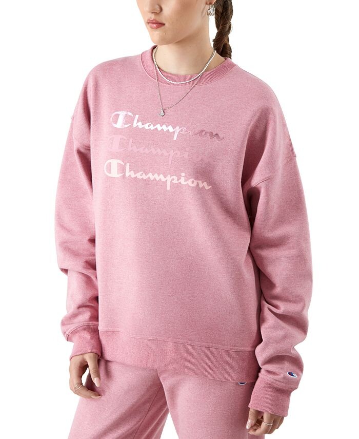 

Женский свитшот с круглым вырезом Powerblend Champion, цвет Terracotta Pink Heather