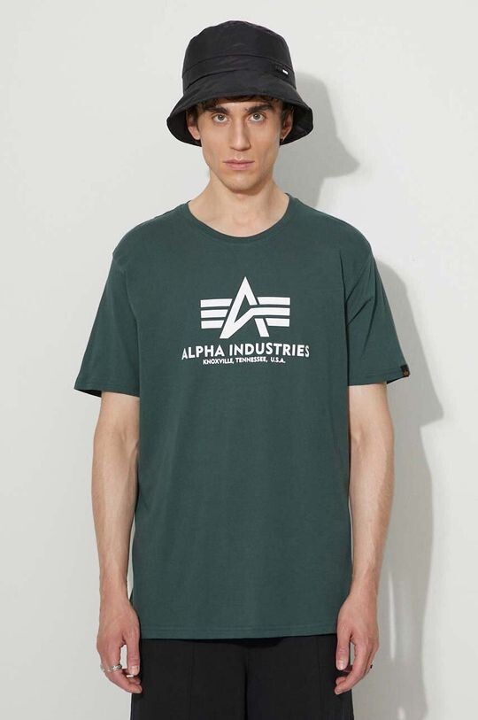 

Базовая футболка из хлопка Alpha Industries, синий