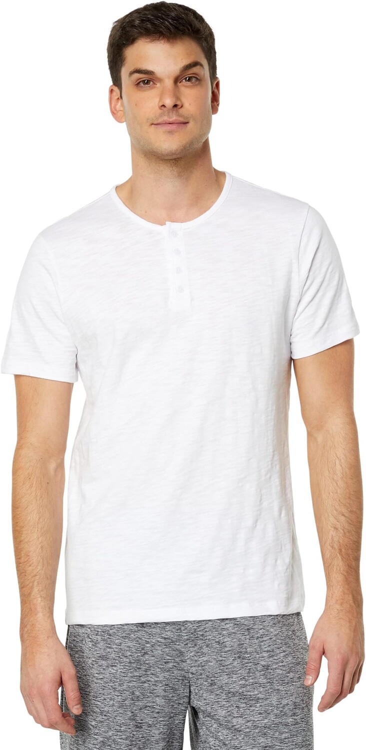 

Футболка Malibu Collection Slub Henley Barefoot Dreams, белый