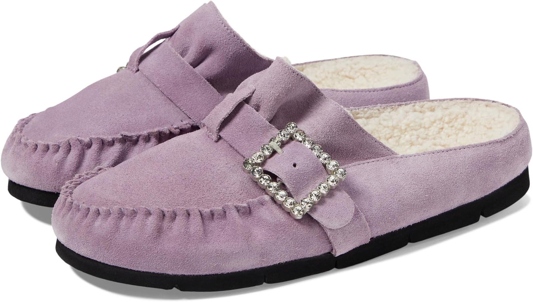 Сабо Shearling After Riding Mule Free People, цвет Lavender Suede